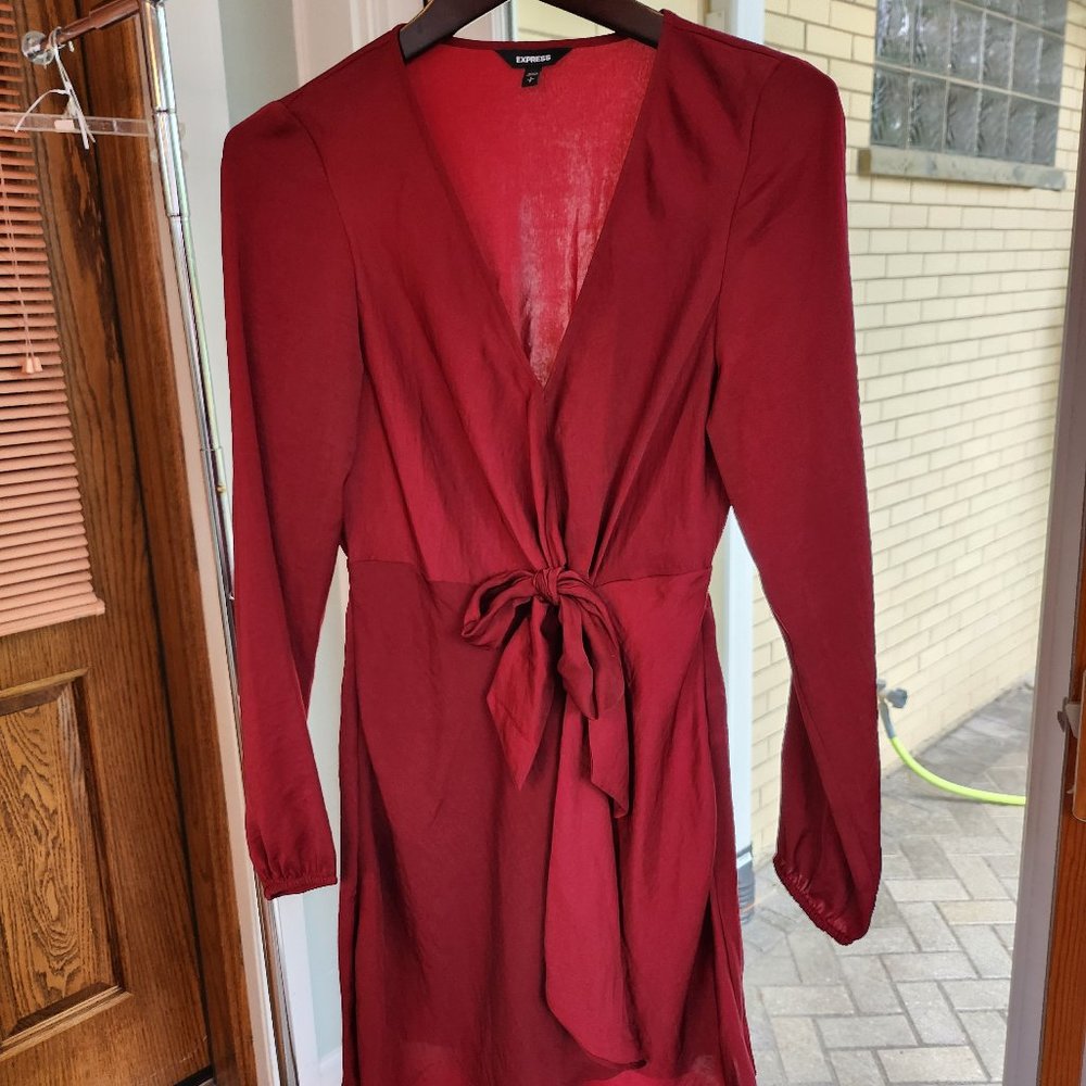 Burgundy Express Wrap Dress